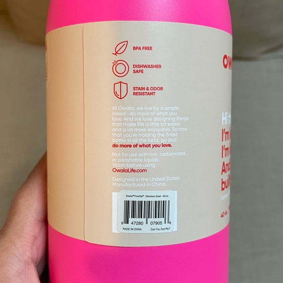 Owala Limited Edition 40oz - Can You See Me - Hot Pink - Picture 4 of 5